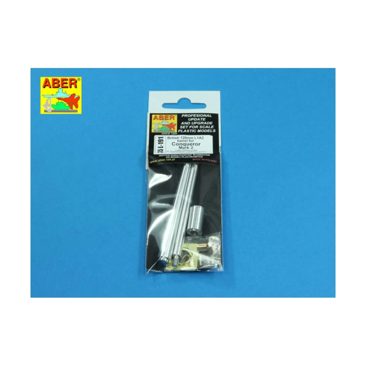 120mm gun barrel for Conqueror Mark 2, 1/35 - Aber Models 35 L-191