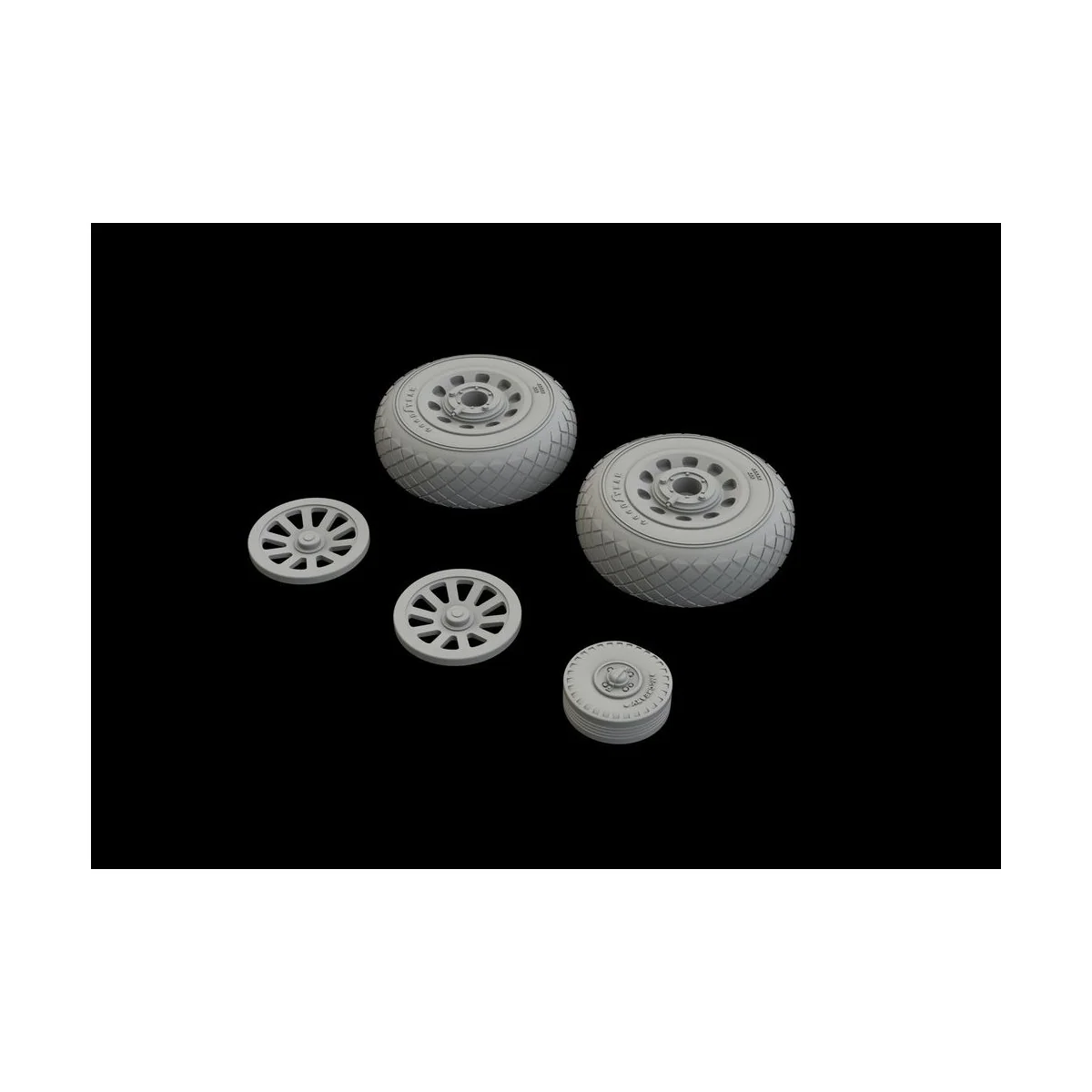 P-51D wheels diamond tread for Eduard, 1/48 - Eduard Accessories 64...