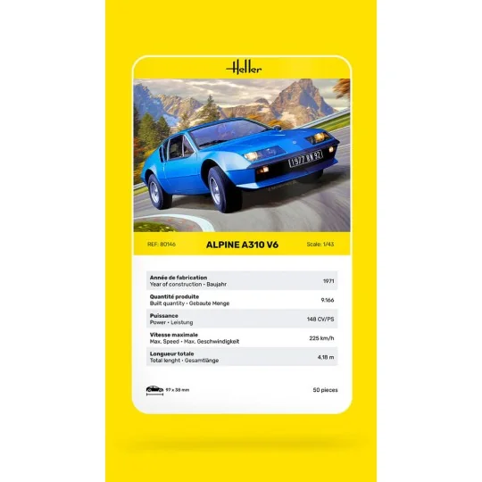 Alpine A310, 1/43 - Heller 80146 Alpine A310, 1/43 - Heller 80146