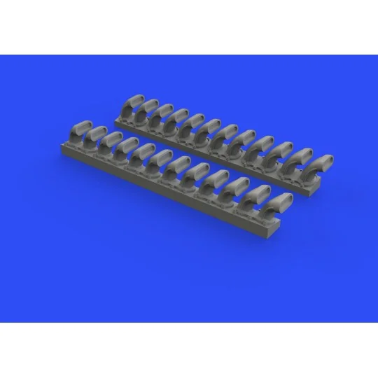 P-400 exhaust stacks f. Eduard, 1/48 - Eduard Accessories 648508