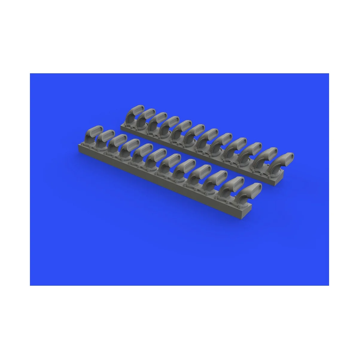 P-400 exhaust stacks f. Eduard, 1/48 - Eduard Accessories 648508