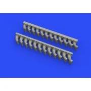 P-400 exhaust stacks f. Eduard, 1/48 - Eduard Accessories 648508