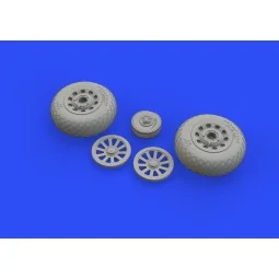 P-51D wheels diamond tread 2 for Eduard - Eduard Accessories 648511