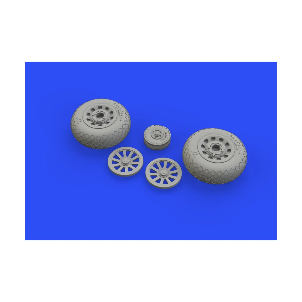 P-51D wheels diamond tread 2 for Eduard - Eduard Accessories 648511