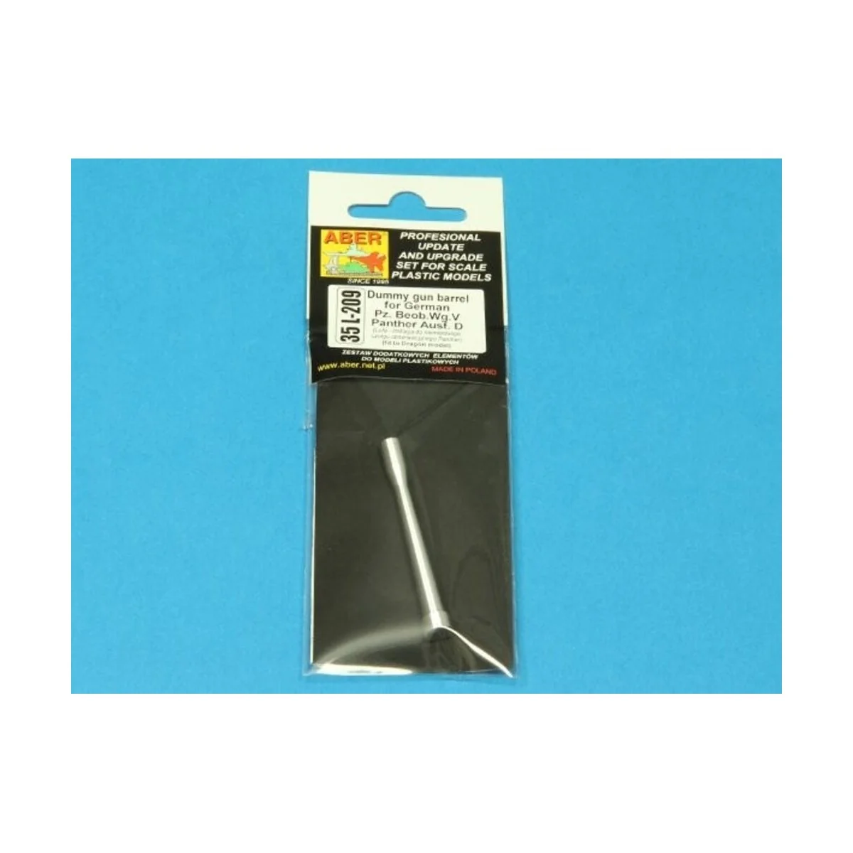 Dummy gun barrel for Panther Ausf. D, 1/35 - Aber Models 35 L-209