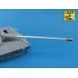 German 8, 8cm Kw.K 43 (L/71) gun used on Tiger B Porsche turret-ear...