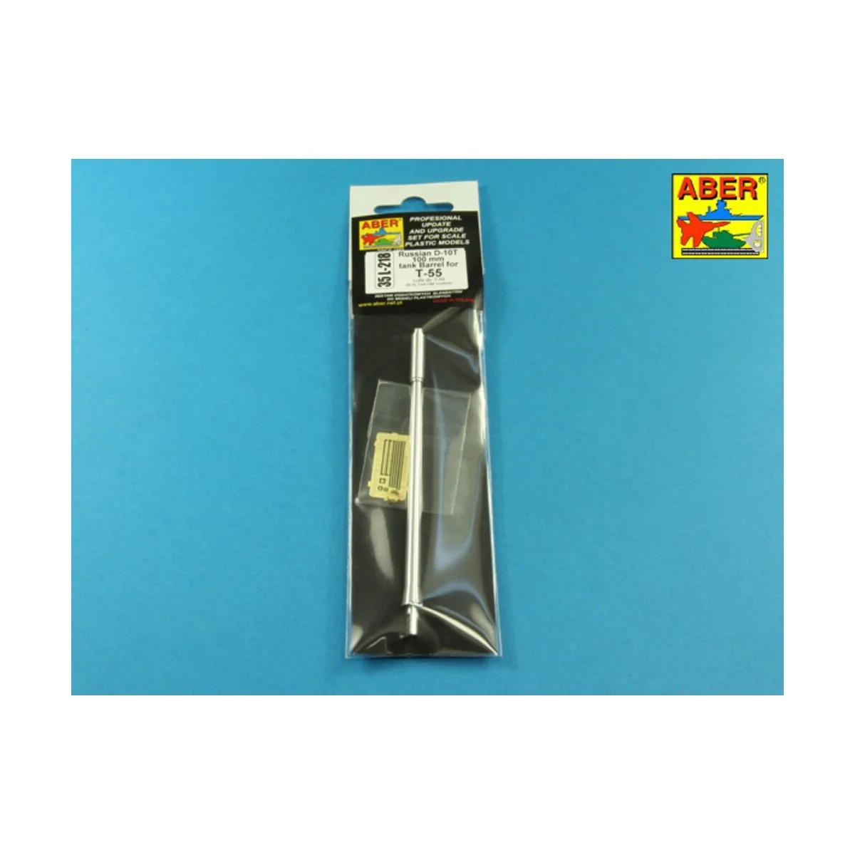 Russian D-10T 100mm tank barrel for T-55, 1/35 - Aber Models 35 L-218