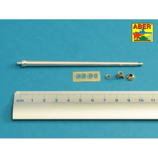 7, 5cm gun barrel with single baffle muzzle brake for German Tank V...