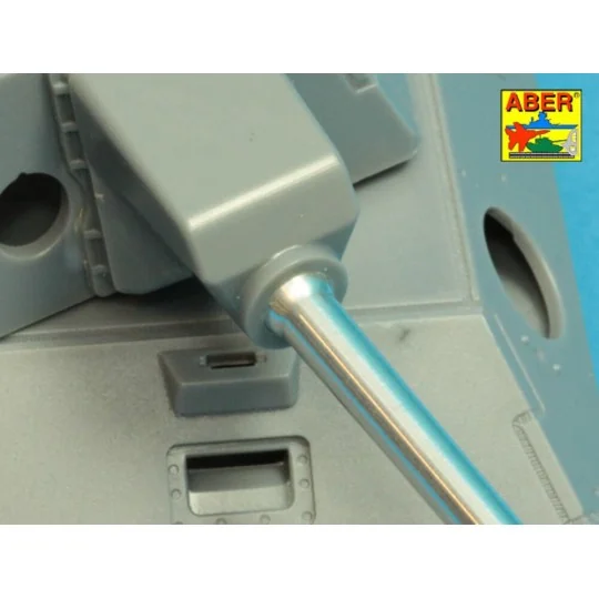 7, 5cm gun barrel with single baffle muzzle brake for German Tank V...