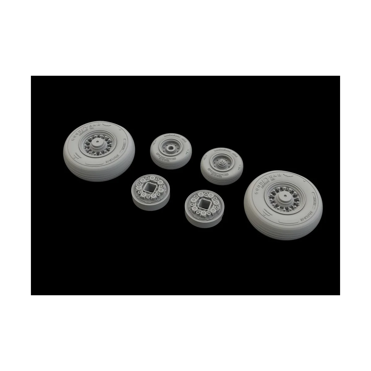 F-14D wheels for AMK, 1/48 - Eduard Accessories 648530