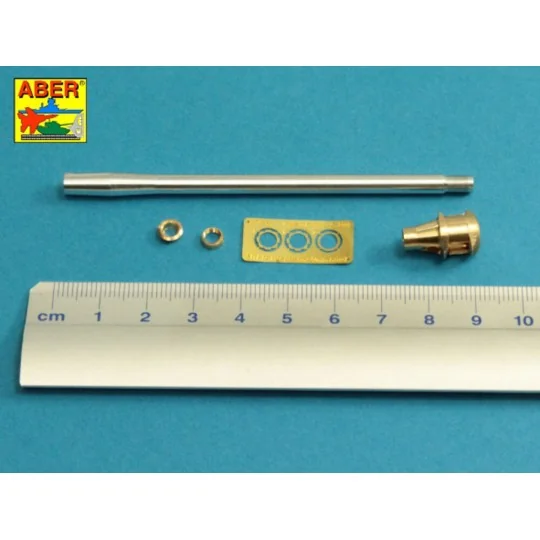 U.S 90 mm M3 barrel with muzzle brake for T26E3, Pershing, 1/35 - A...