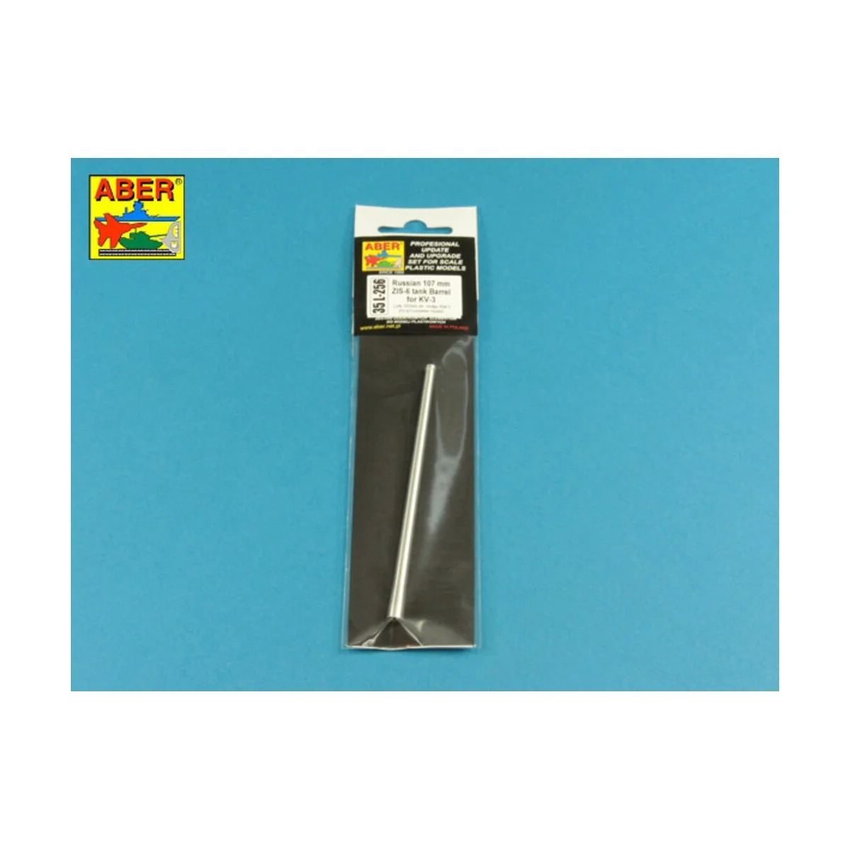 Russian 107 mm ZIS-6 tank barrel for KV-3, 1/35 - Aber Models 35 L-256