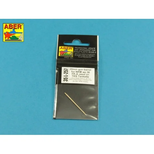 20mm gun barrel for nkm wz.38 FK-A used on TKS Tankette, 1/35 - Abe...