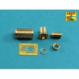 Muzzle brake fit to barrel for Krupp 12, 8cm PAK 44 Anti-Tank Gun (... 2