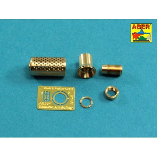 Muzzle brake fit to barrel for Krupp 12, 8cm PAK 44 Anti-Tank Gun (...