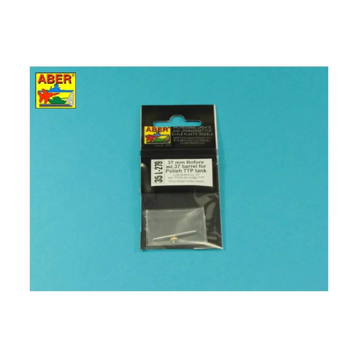 37 mm Bofors wz.37 barrel for Polish 7TP tank, 1/35 - Aber Models 3...