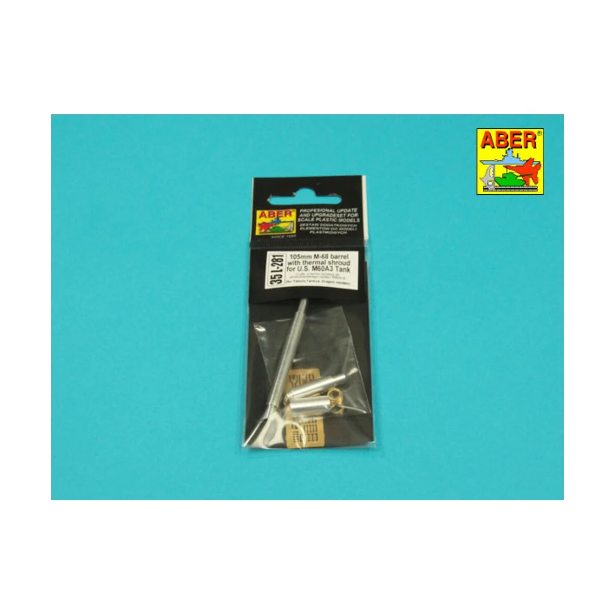 105 mm M-68 barrel with thermal shroud for M60A3 Tank, 1/35 - Aber ...