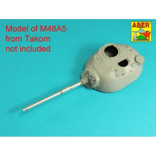 105 mm M-68 barrel with thermal shroud for M48A5 Tank, 1/35 - Aber ...