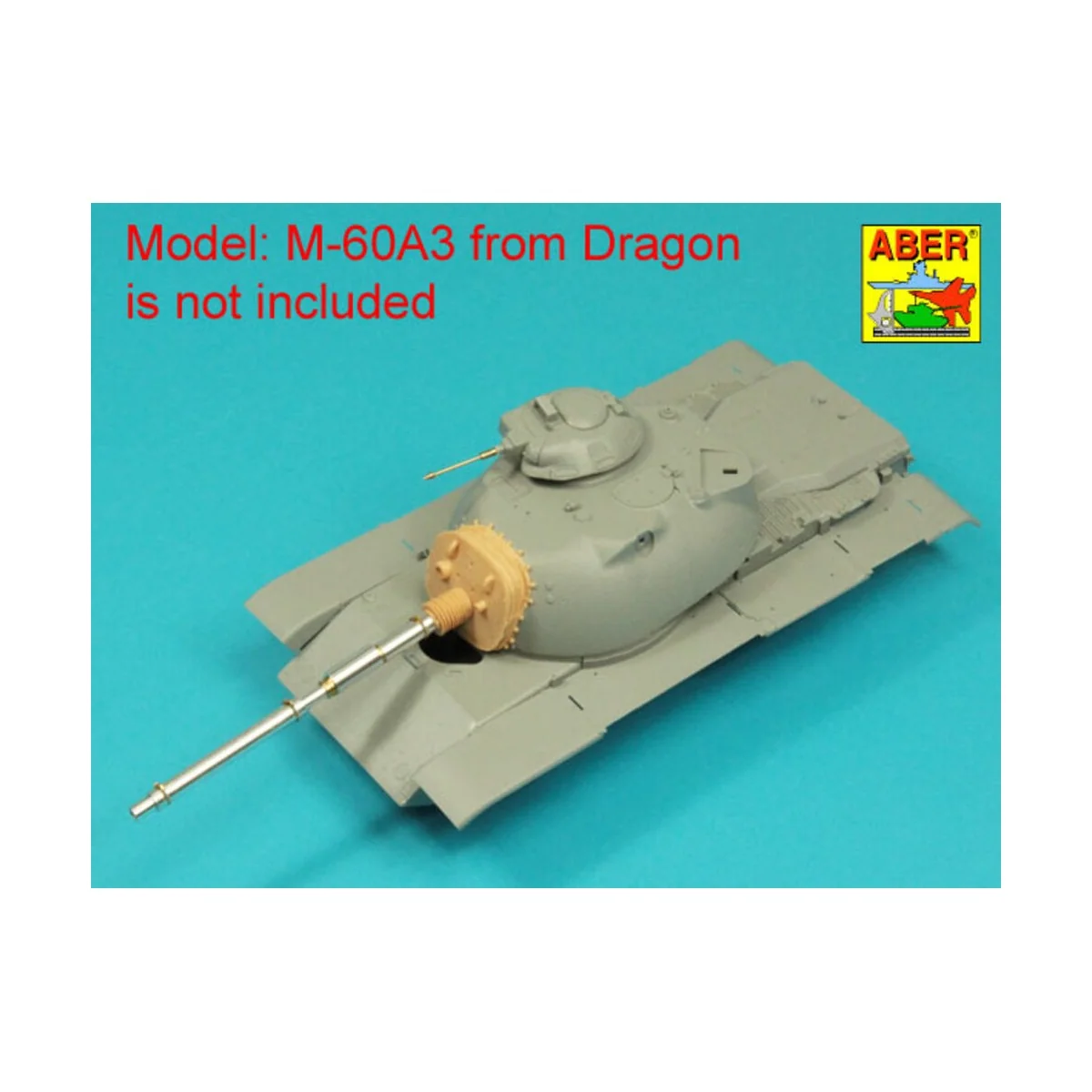 105 mm M-68 barrel with thermal shroud for M60A3 Tank, 1/35 - Aber ...