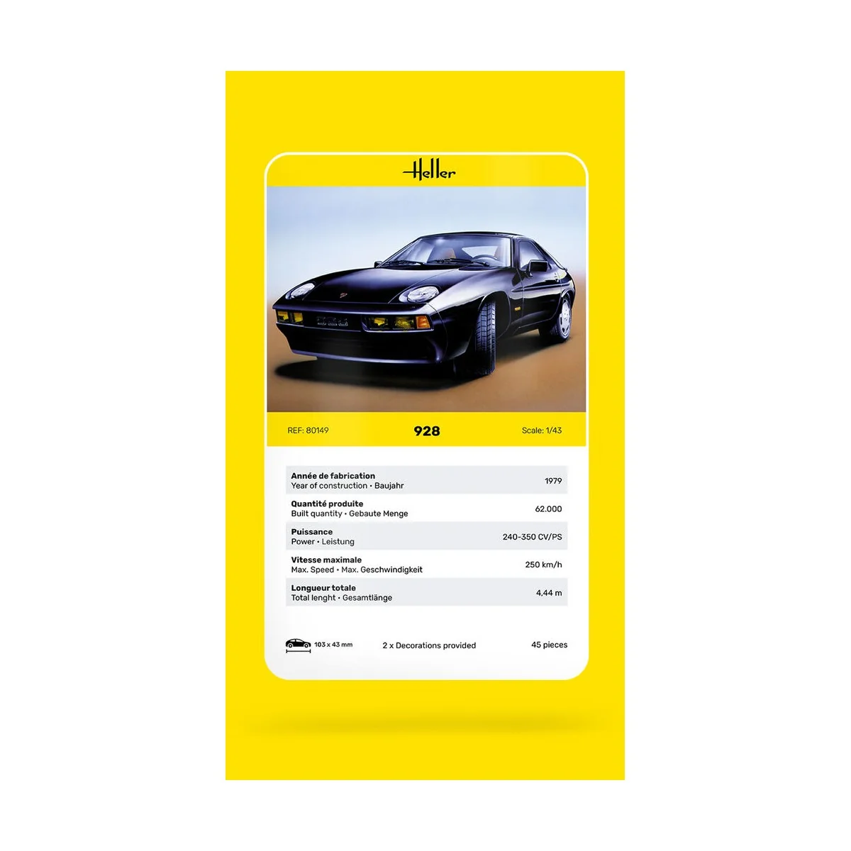 928, 1/43 - Heller 80149 928, 1/43 - Heller 80149