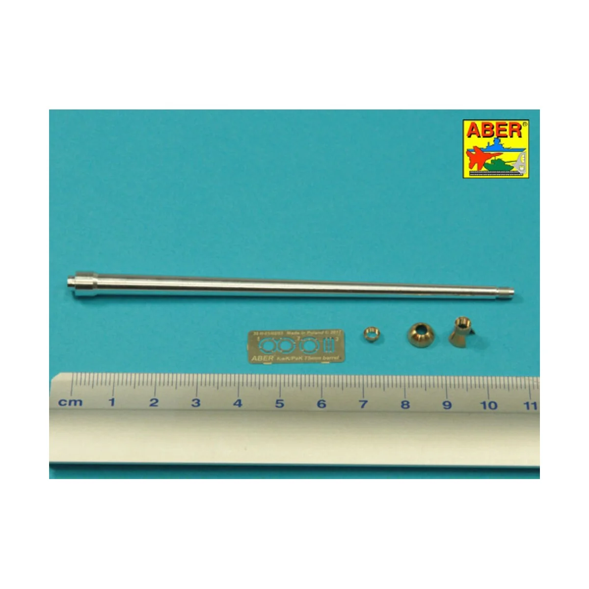 7, 5cm gun barrel with single baffle muzzle brake for German Tank T...
