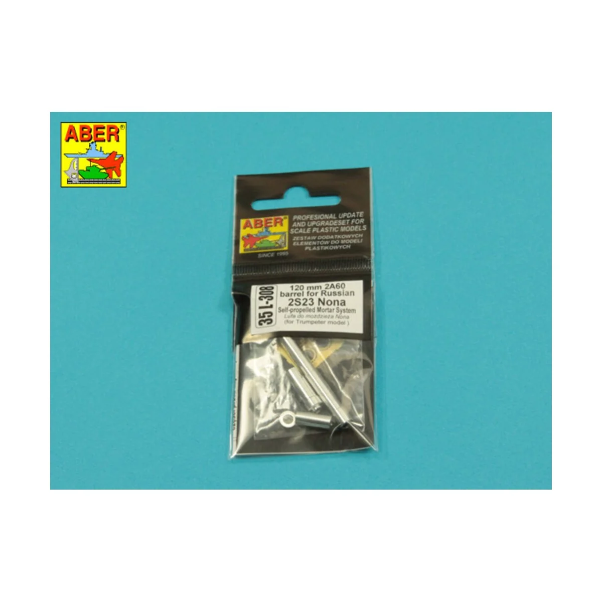 120mm 2A60 barrel for Russian 2S23 Nona, 1/35 - Aber Models 35 L-308