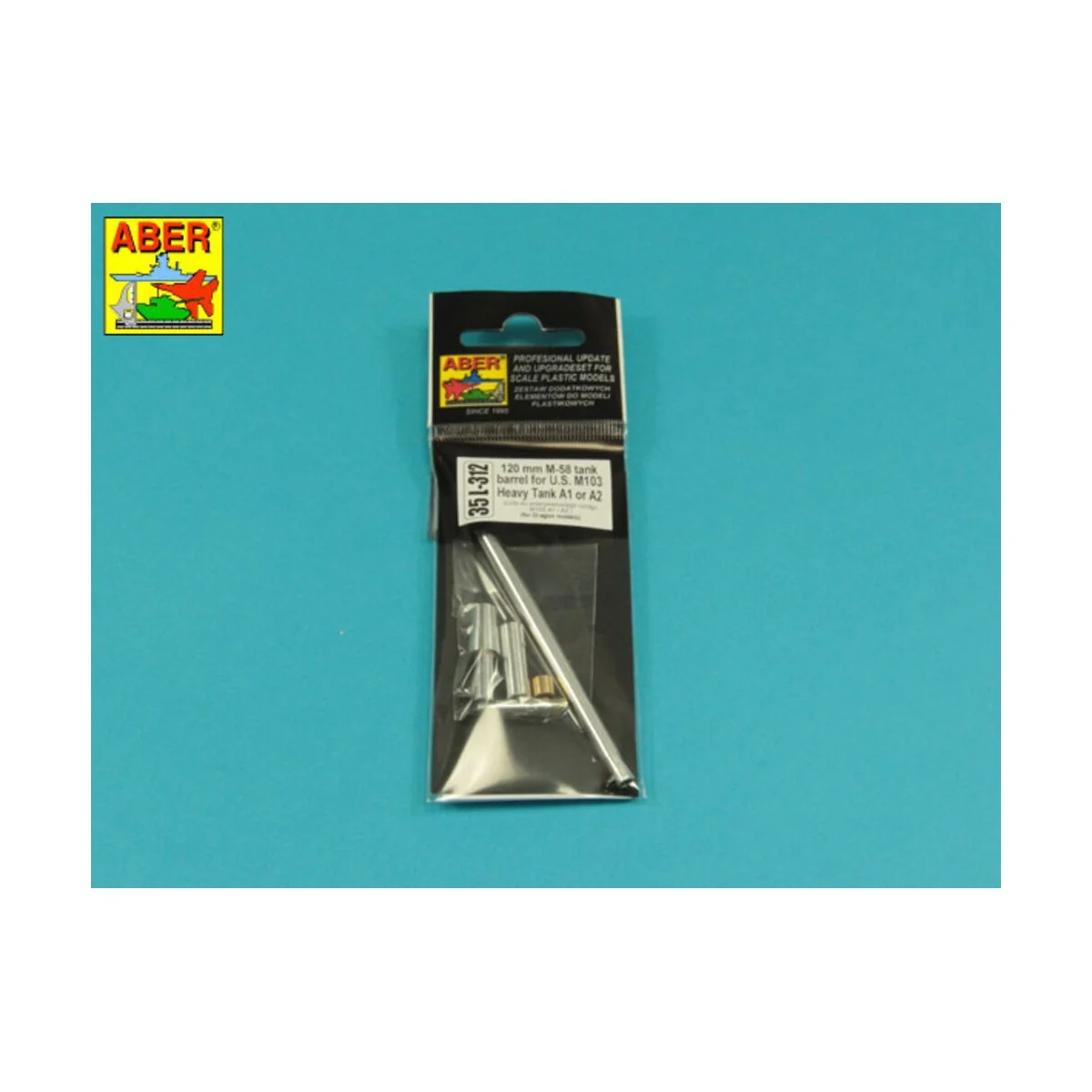 120 mm M-58 tank barrel for U.S. M103 Heavy Tank A1 or A2, 1/35 - A...