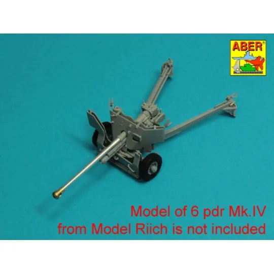 Barrel for 6 pdr Mk.IV (57mm) A/T Gun with ball muzzle brake, 1/35 ...