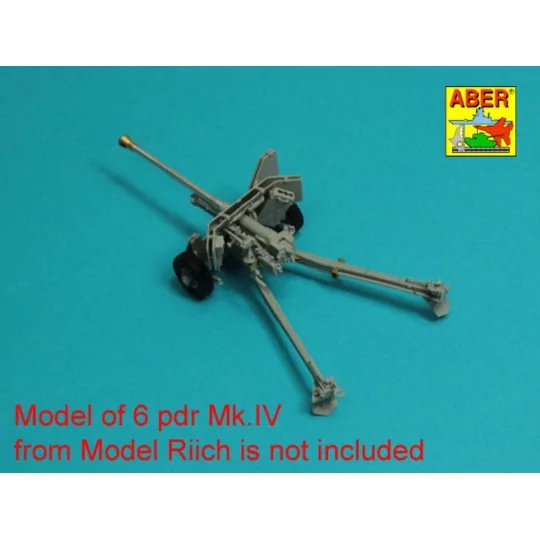 Barrel for 6 pdr Mk.IV (57mm) A/T Gun with ball muzzle brake, 1/35 ...