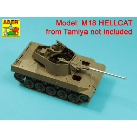 76mm M1A1 Barrel for M18 Helcat U.S. Tank Destroyer, 1/35 - Aber Mo...