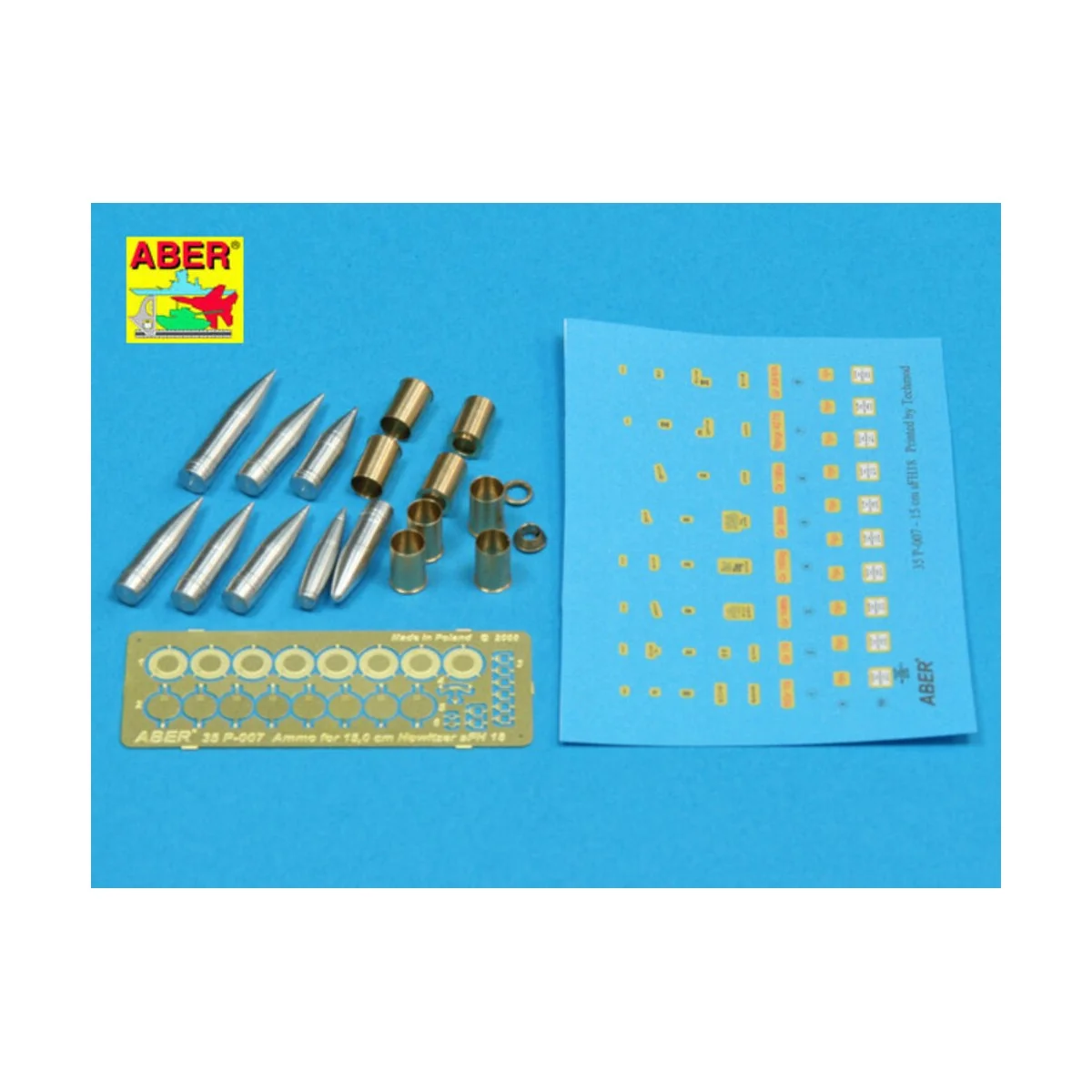 German ammunition for sFH 18, 1/35 - Aber Models 35 P-07