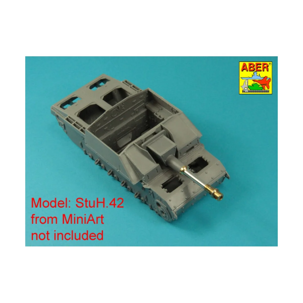 Germ. 10, 5 cm L/28 Barrel for StuH 42 early, 1/35 - Aber Models 35...