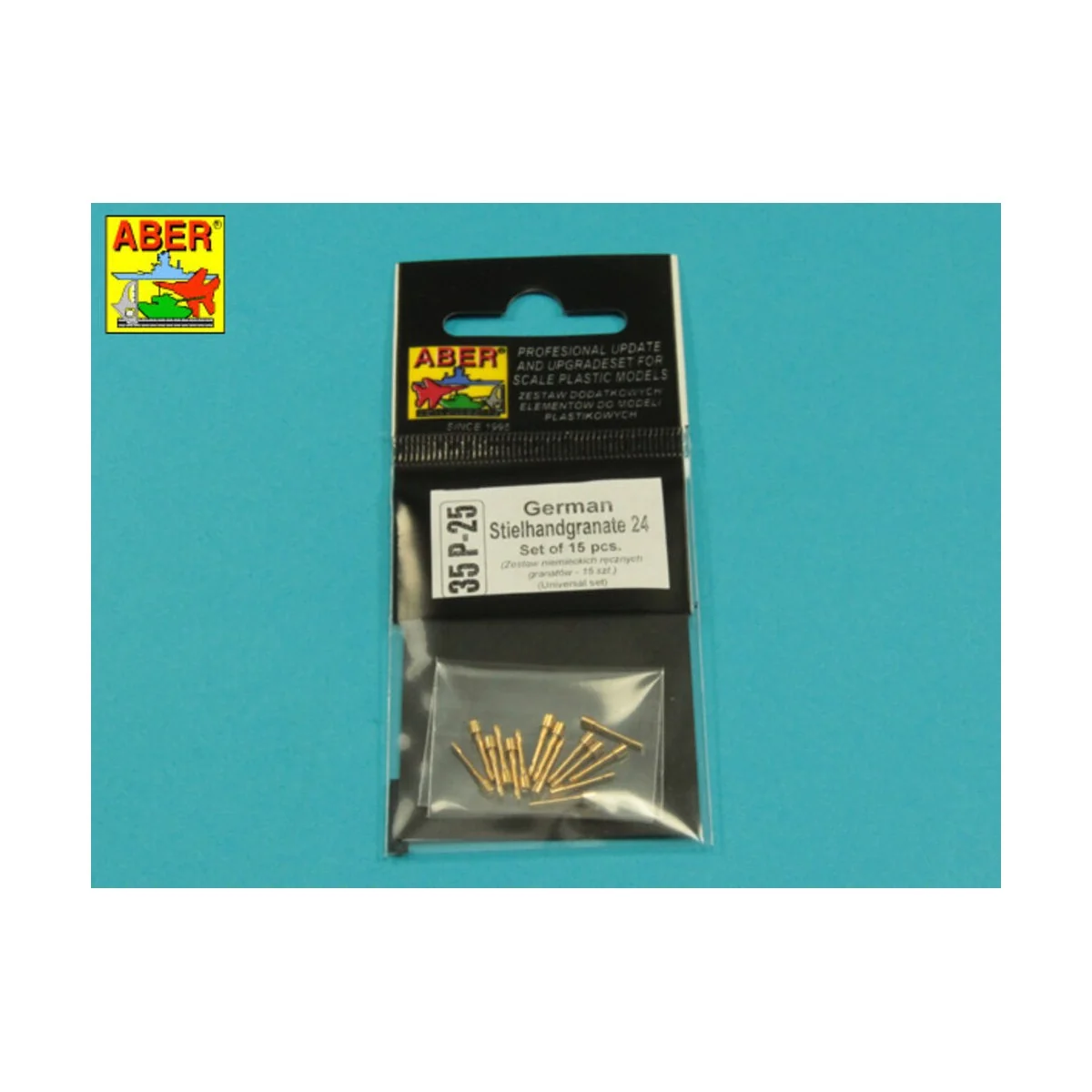 German Stielhamdgranate 24 (15 pcs.), 1/35 - Aber Models 35 P-25