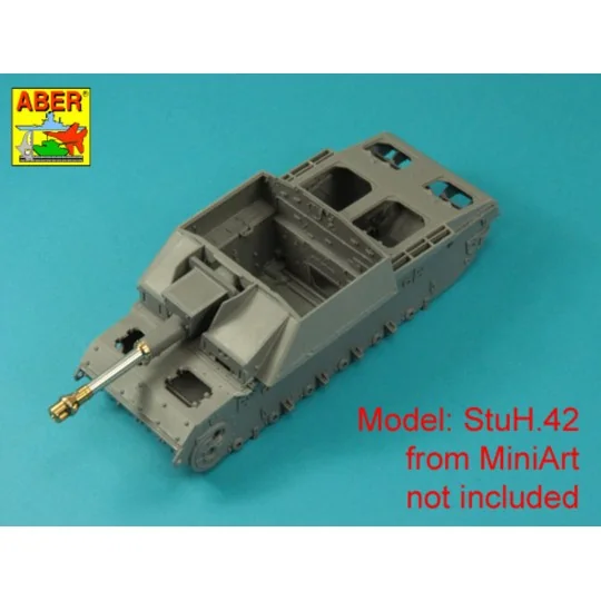 Germ. 10, 5 cm L/28 Barrel for StuH 42 early, 1/35 - Aber Models 35...