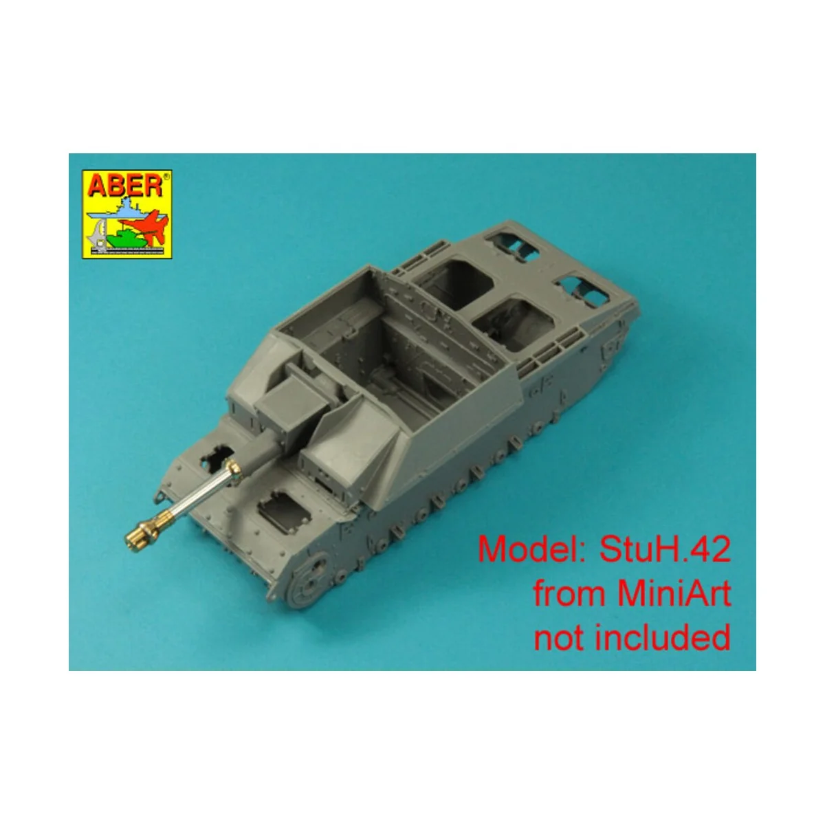 Germ. 10, 5 cm L/28 Barrel for StuH 42 early, 1/35 - Aber Models 35...