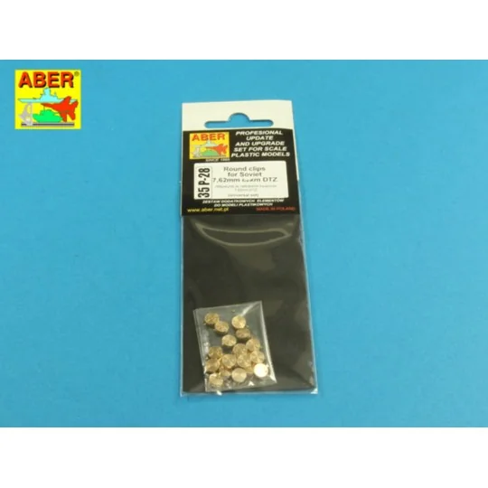 Round clips for Soviet 7, 62mm czkm DTZ, 1/35 - Aber Models 35 P-28