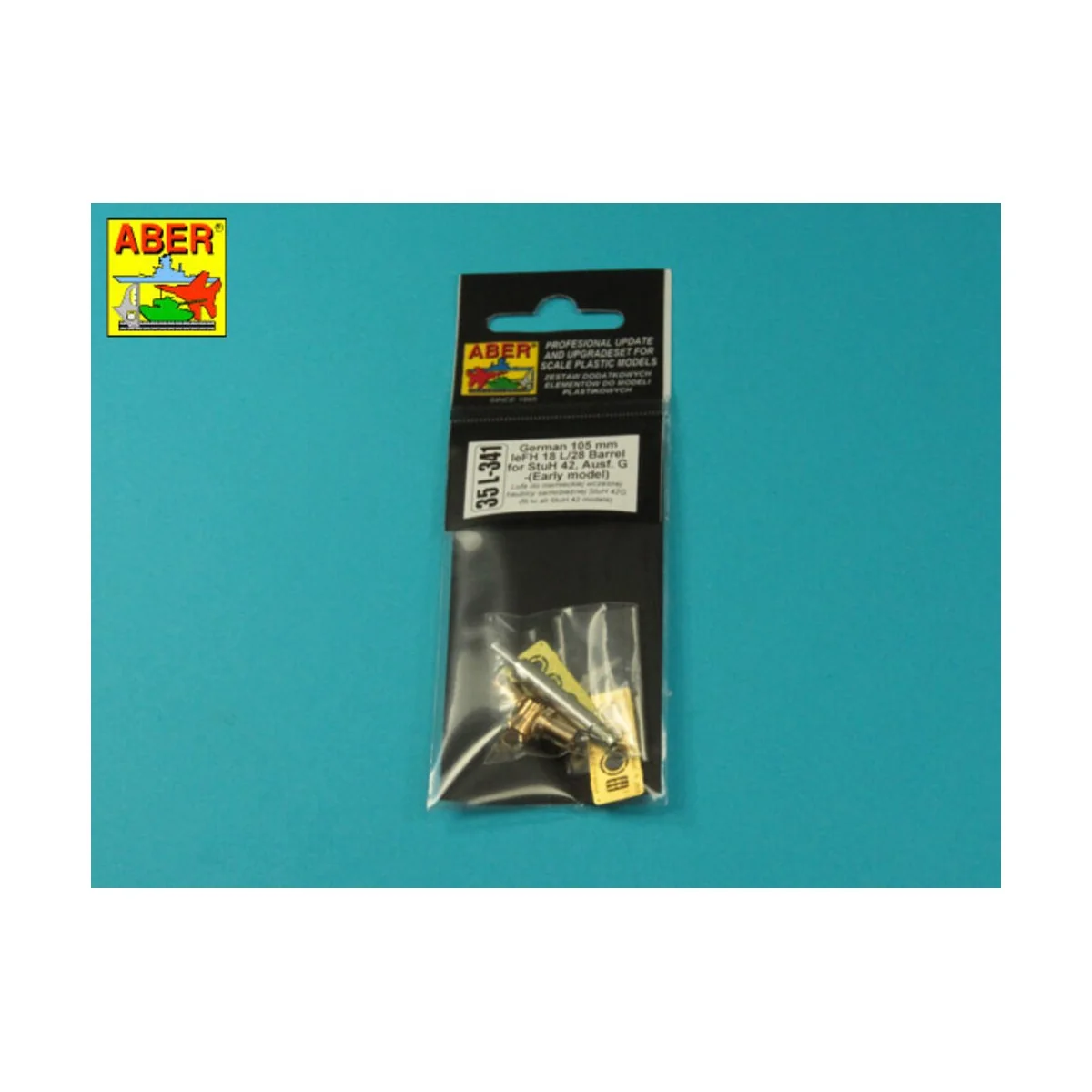 Germ. 10, 5 cm L/28 Barrel for StuH 42 early, 1/35 - Aber Models 35...