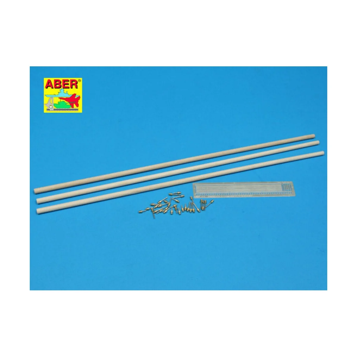 Telegraph-pillar set for 2 cross bar with 16 insulators, 1/35 - Abe...