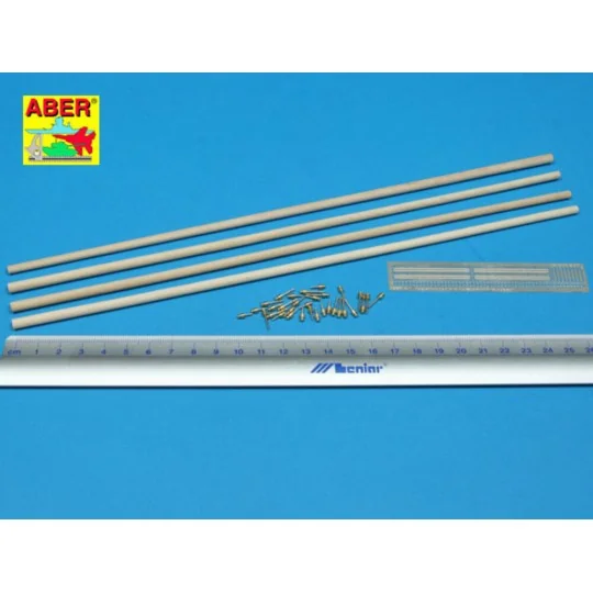 Telegraph-double pillar set for 4 cross bar with 8 insulators, 1/35...
