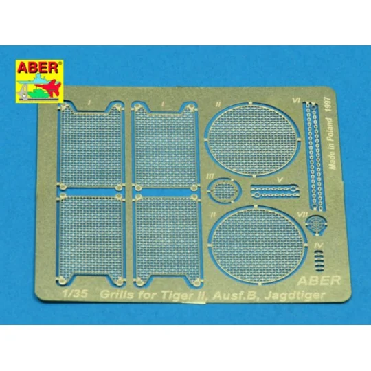 Grilles for King Tiger / Jagdtiger, 1/35 - Aber Models 35G06