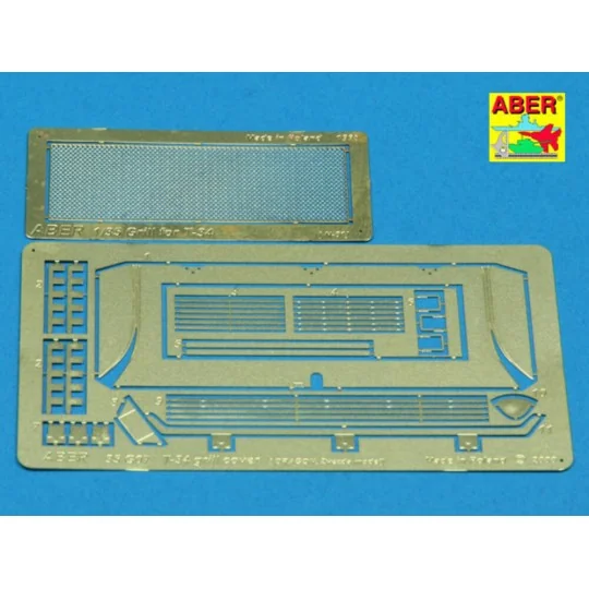 T-34 grill cover, 1/35 - Aber Models 35G07