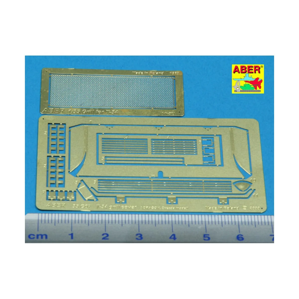 T-34 grill cover, 1/35 - Aber Models 35G07