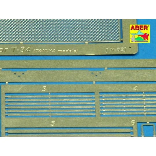 T-34 grill cover (Tamiya model), 1/35 - Aber Models 35G08