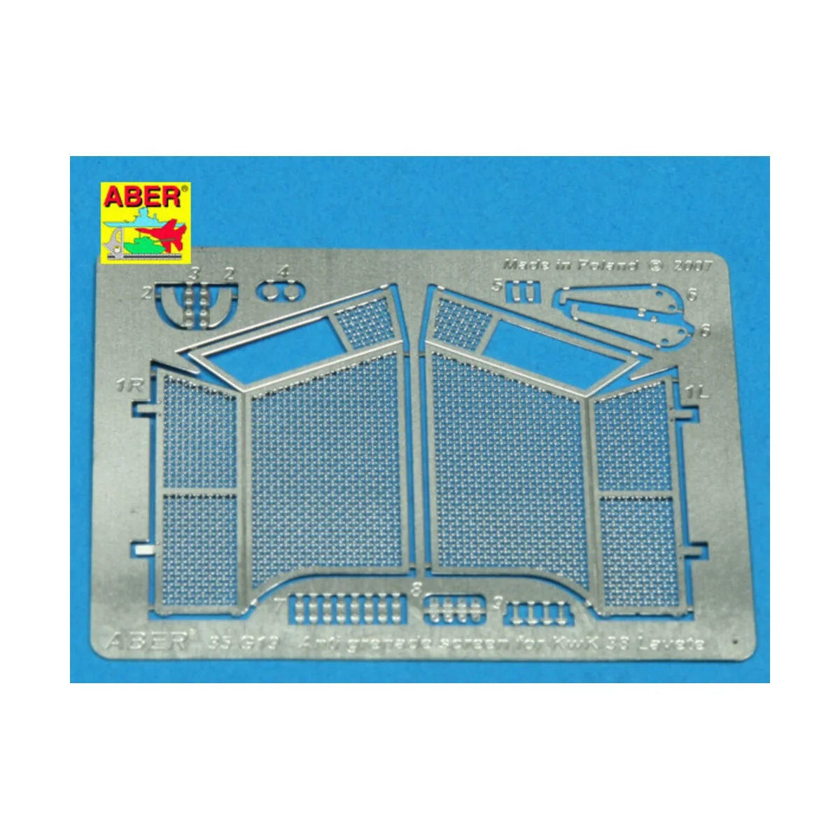 Antigranate screen for KwK 38 Lavete, 1/35 - Aber Models 35G19