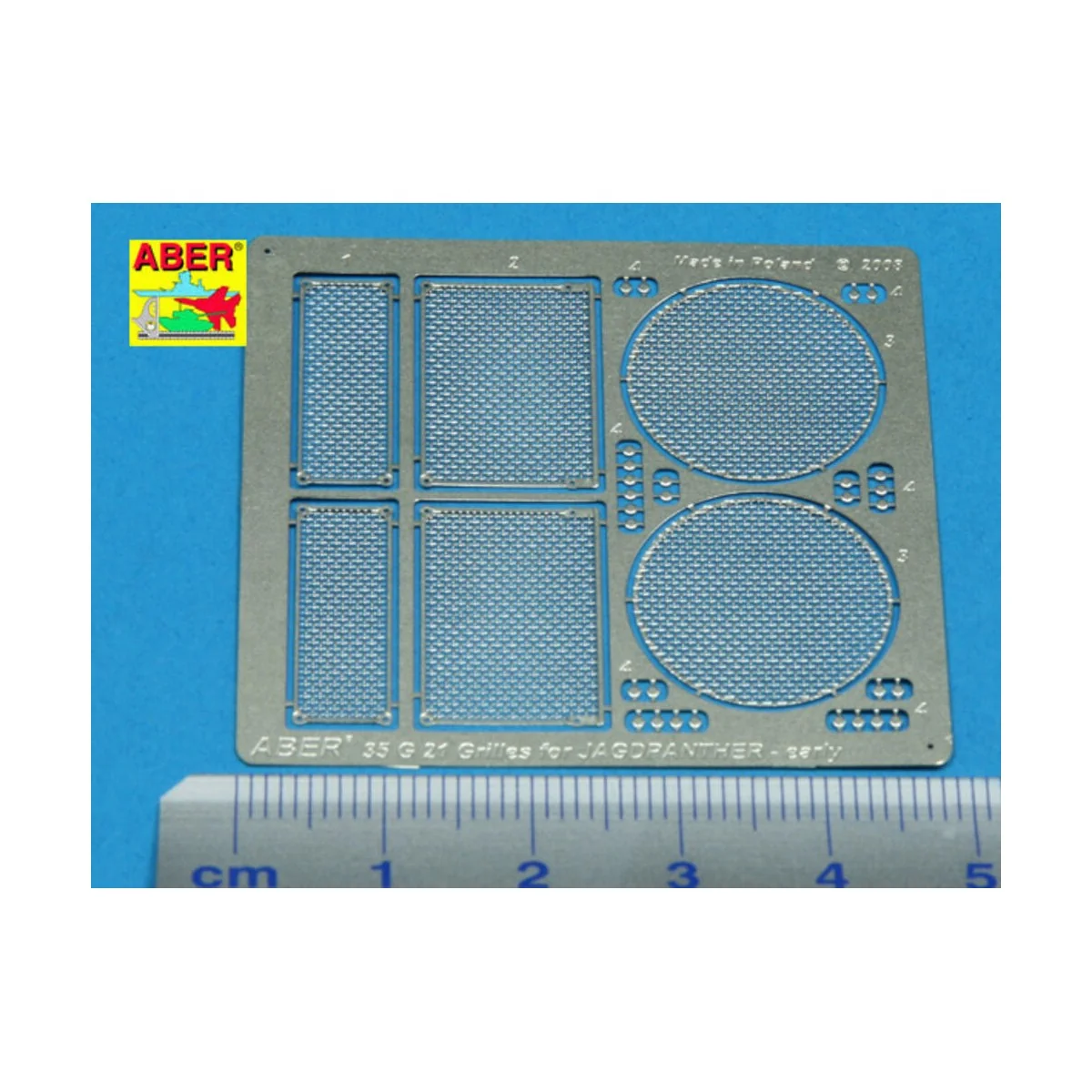 Grilles for Jagdpanther Ausf.G1 early, 1/35 - Aber Models 35G21