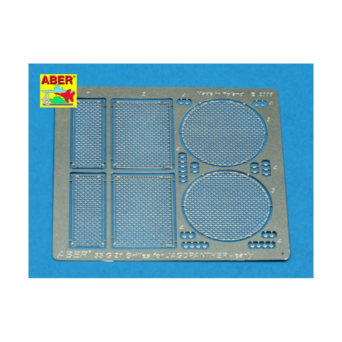 Grilles for Jagdpanther Ausf.G1 early, 1/35 - Aber Models 35G21