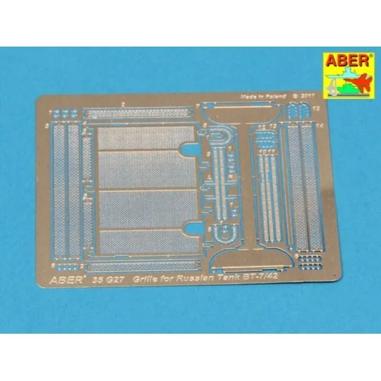 Grilles for BT-7 or BT-42, 1/35 - Aber Models 35G27