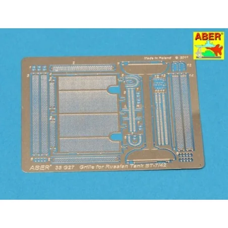 Grilles for BT-7 or BT-42, 1/35 - Aber Models 35G27