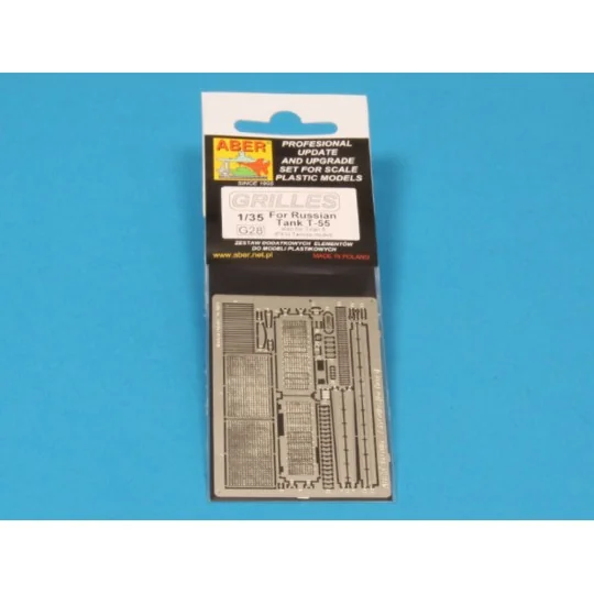 Grilles for Russian tank T-55 also Tiran 5, 1/35 - Aber Models 35G28