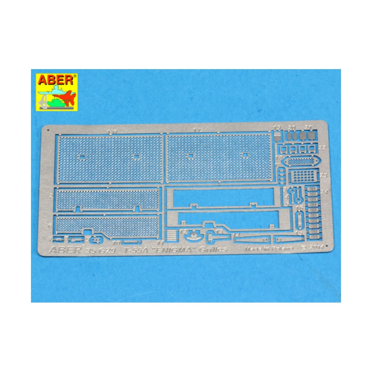 Grilles for T-55A also for ENIGMA, 1/35 - Aber Models 35G29